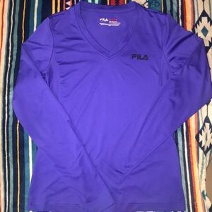 Dark Purple Fila Running Top Size M EUC